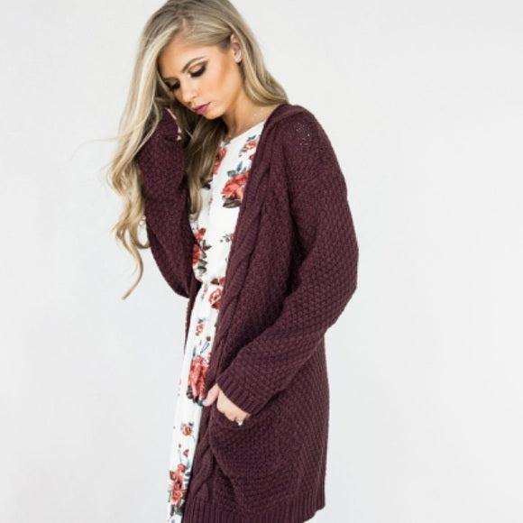 Eggplant cardigan hotsell