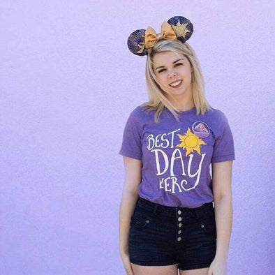 Adult Best Day Ever Shirt - Rapunzel Shirt--Painted Lavender
