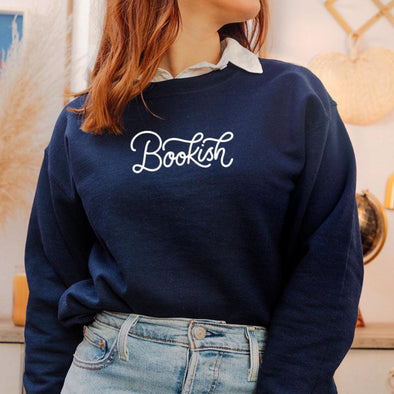 Bookish Crewneck Sweatshirt-Painted Lavender