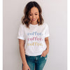 Coffee Coffee Coffee Tee, Pastel Print--Painted Lavender