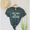 Cozy Vibes And A Good Book Tee-Painted Lavender