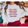 Cozy Vibes Sweatshirt, Red Print--Painted Lavender