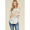 Eden Floral Top, Mint-Tops-Painted Lavender