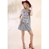 Embroidered Tshirt Dress--Painted Lavender