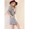 Embroidered Tshirt Dress--Painted Lavender