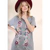 Embroidered Tshirt Dress--Painted Lavender