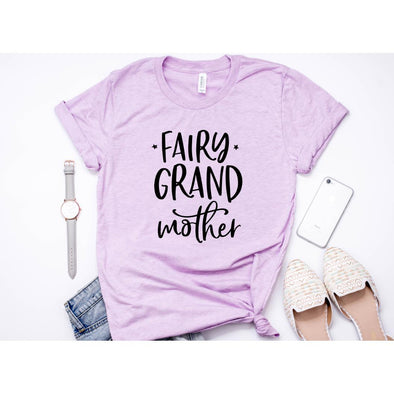 Fairy Grandmother Crew Neck Tee, Pastel-Tees-Painted Lavender