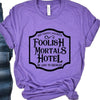 Foolish Mortals Hotel Crew Neck Tee--Painted Lavender