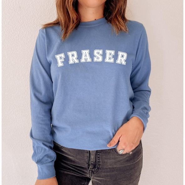 Fraser Collegiate Long Sleeve Tee-Painted Lavender