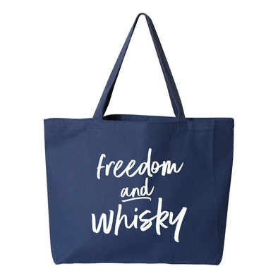 Freedom and Whisky Large Outlander Tote Bag--Painted Lavender