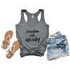 Freedom and Whisky Tank Top--Painted Lavender