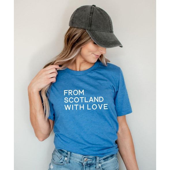 From Scotland With Love Tee - Royal Blue--Painted Lavender