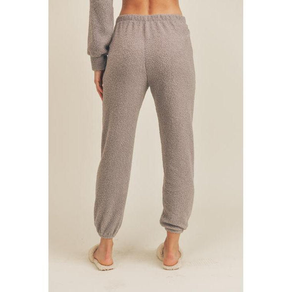 Fuzzy Knit Joggers-Painted Lavender