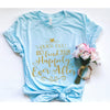 Happily Ever After Crew Neck Tee, Gold Shimmer--Painted Lavender