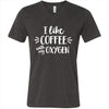 I Like Coffee With My Oxygen Gilmore Girls Vneck Tee--Painted Lavender