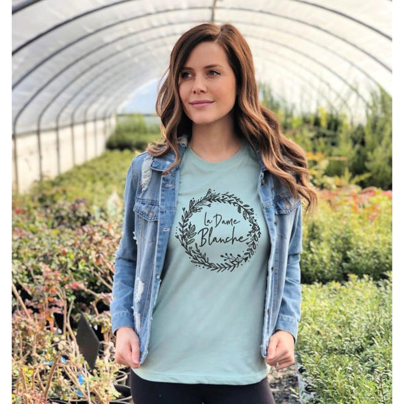 La Dame Blanche 'Claire Fraser' Tshirt--Painted Lavender