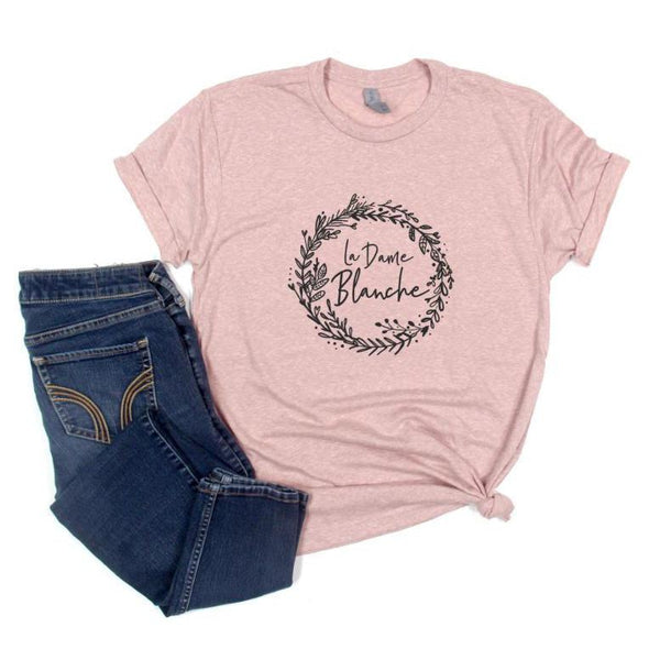La Dame Blanche 'Claire Fraser' Tshirt--Painted Lavender