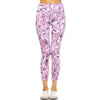 Lilac Floral Capri Leggings-bottoms-Painted Lavender