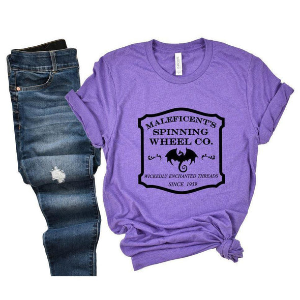 Maleficent's Spinning Wheel Co Crew Neck Tee--Painted Lavender