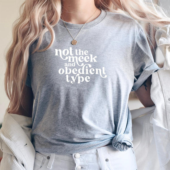 Not the Meek and Obedient Type Tee (Modern)--Painted Lavender