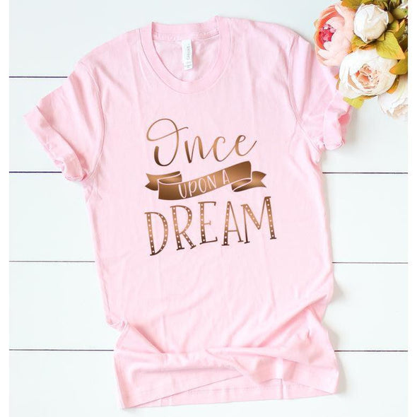 Once Upon A Dream Crew Neck Tee, Rose Gold--Painted Lavender