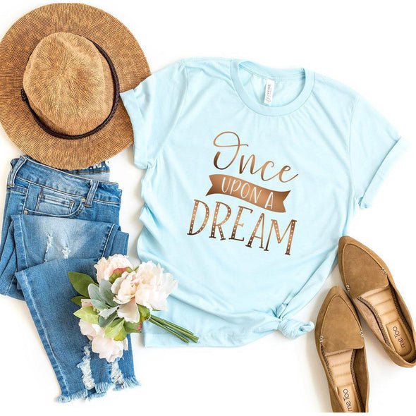 Once Upon A Dream Crew Neck Tee, Rose Gold--Painted Lavender