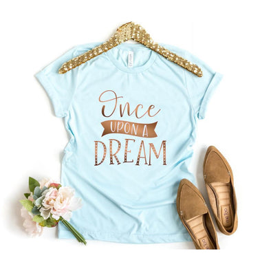 Once Upon A Dream Crew Neck Tee, Rose Gold--Painted Lavender