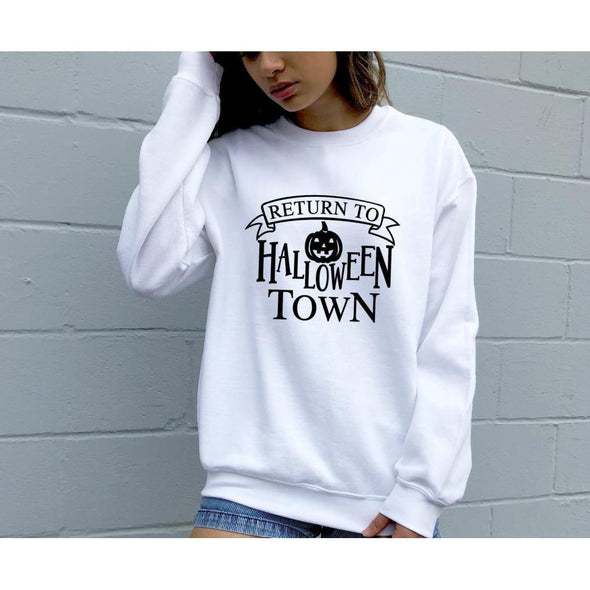 Return to Halloweentown Sweatshirt - White-Painted Lavender