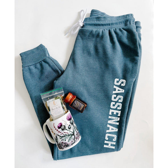 Sassenach Collegiate Outlander Joggers - Slate Blue--Painted Lavender