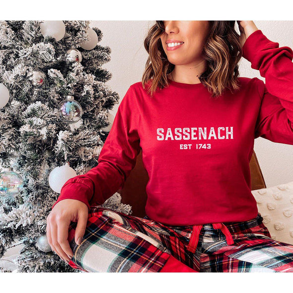 Sassenach Est 1743 Long Sleeve Tee--Painted Lavender