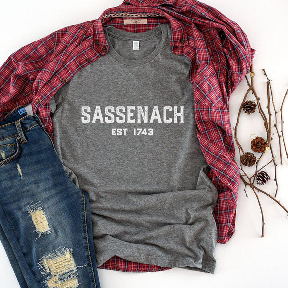 Sassenach Est 1743 Outlander Tee--Painted Lavender