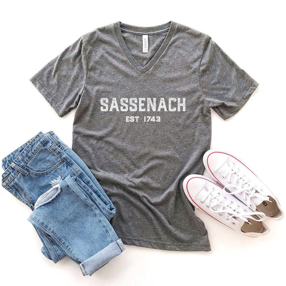Sassenach Est 1743 Vneck Tee-Painted Lavender