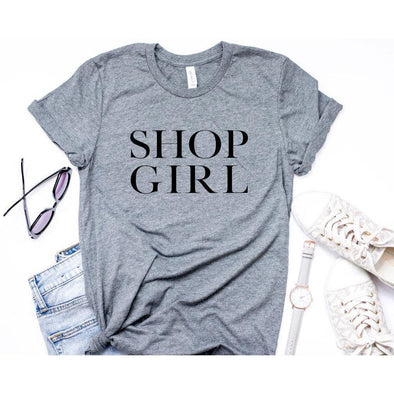 Shop Girl Crew Neck Tee--Painted Lavender
