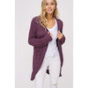 Soft Bliss Popcorn Cardigan - Plum-Cardigan-Painted Lavender