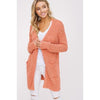 Soft Bliss Popcorn Cardigan - Terracotta-Cardigan-Painted Lavender