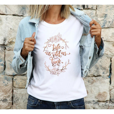 Tale As Old As Time Tee Rose Gold--Painted Lavender