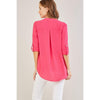 The Caroline Roll Tab Tunic Blouse, Fuchsia-Painted Lavender