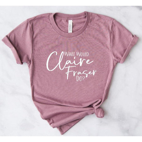 What Would Claire Fraser Do Tshirt--Painted Lavender