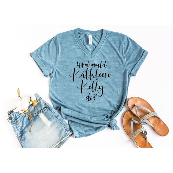 What Would Kathleen Kelly Do Vneck You've Got Mail Tee-Painted Lavender