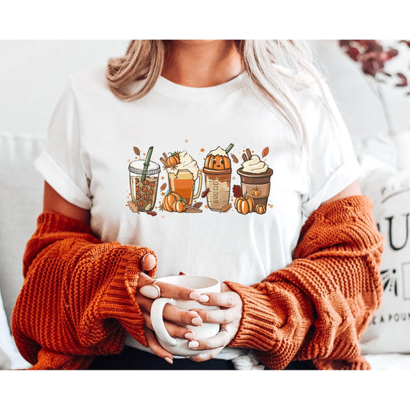 Autumn Lattes Tee--Painted Lavender