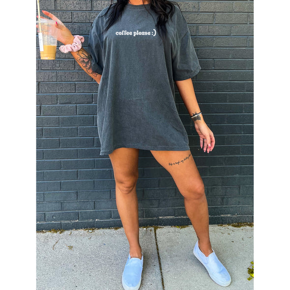 Coffee Please T-Shirt-Painted Lavender