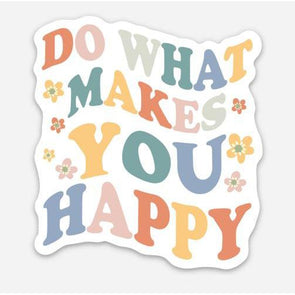 Do What Makes You Happy Sticker-Stickers-Painted Lavender