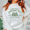 Farm Fresh Christmas Trees Crewneck Sweatshirt--Painted Lavender