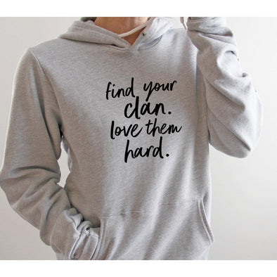 Find Your Clan Love Them Hard Hoodie-Painted Lavender