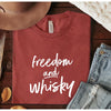 Freedom and Whisky Crew Neck Tee-Painted Lavender