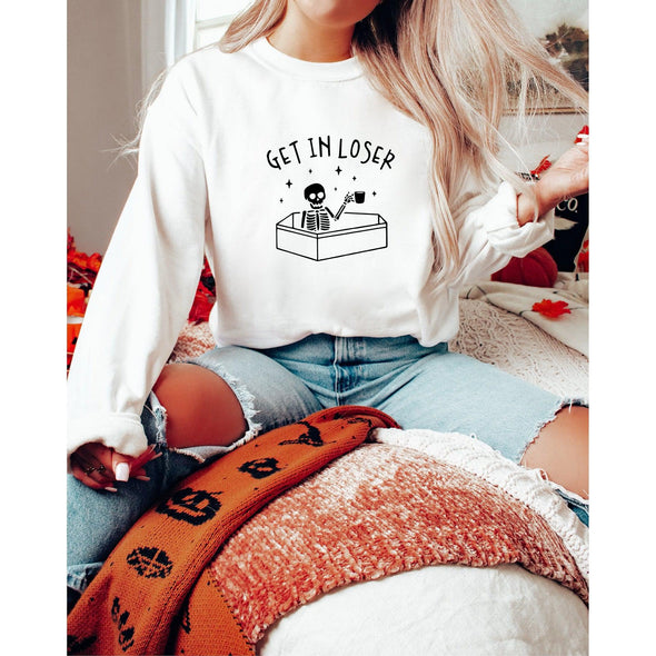 Get In Loser Crewneck Sweatshirt--Painted Lavender