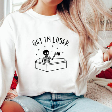 Get In Loser Crewneck Sweatshirt--Painted Lavender