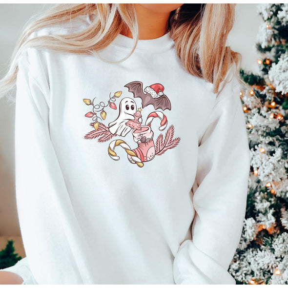 Ghostie Holiday Crewneck Sweatshirt--Painted Lavender