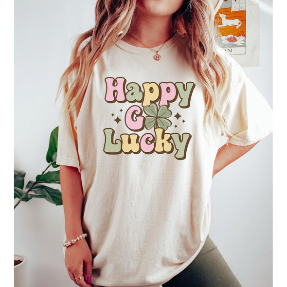 Happy Go Lucky Tee--Painted Lavender