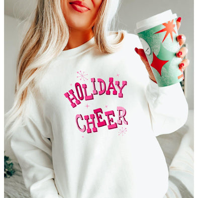 Retro Holiday Cheer Crewneck Sweatshirt--Painted Lavender